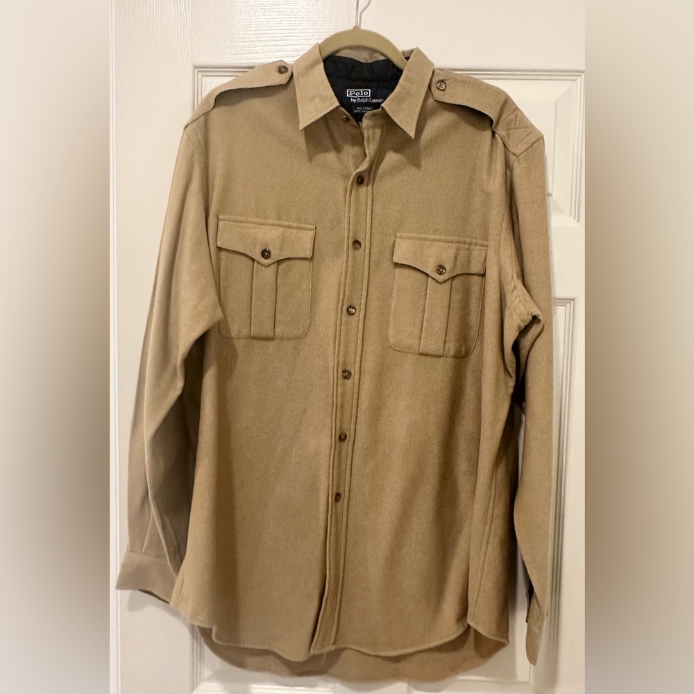 Polo Ralph Lauren 100% Cashmere Button-Up Size Large